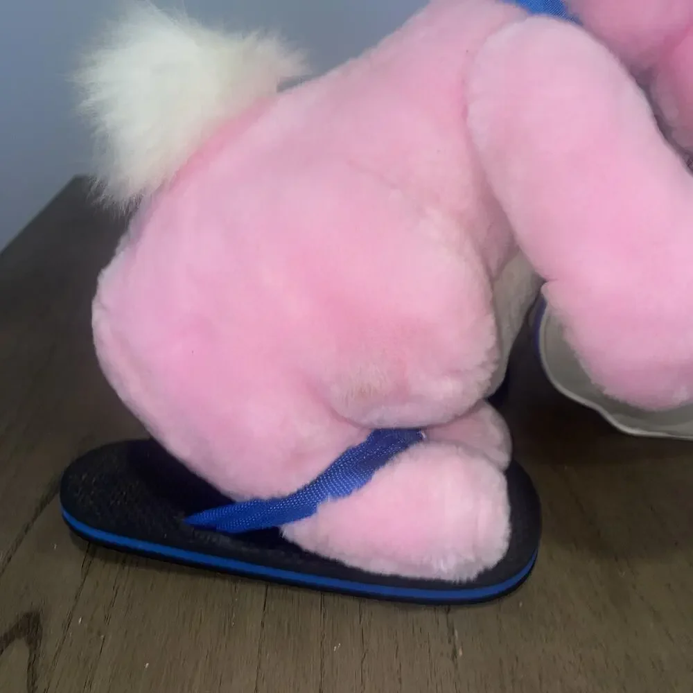 1989 Animal Fair Pink Energizer Bunny Rabbit Stuffed Plush Advertising